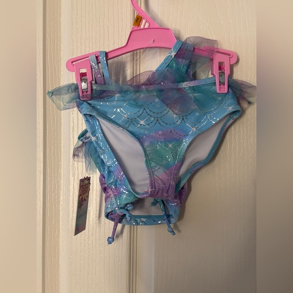 Cute Toddler Girls Two Piece Magical Rainbow Print Bathing Suit by btween |Sz 3T - Picture 7 of 8